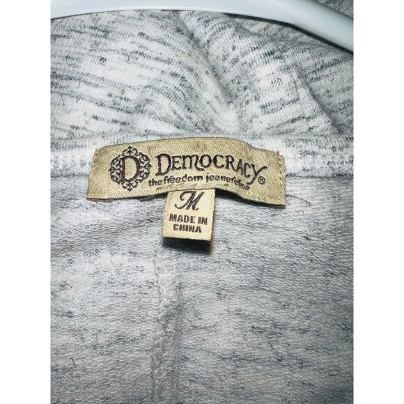 Democracy Womens Embellished Top Size M Gray Cotton/Polyester/Rayon Blend 3/4 Sl - Picture 3 of 5